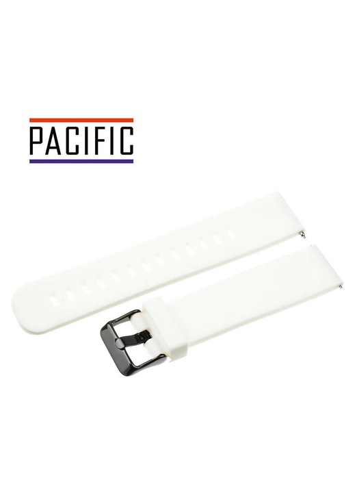 Pacific szilikon szíj 20mm fekete-fehér 20x2cm