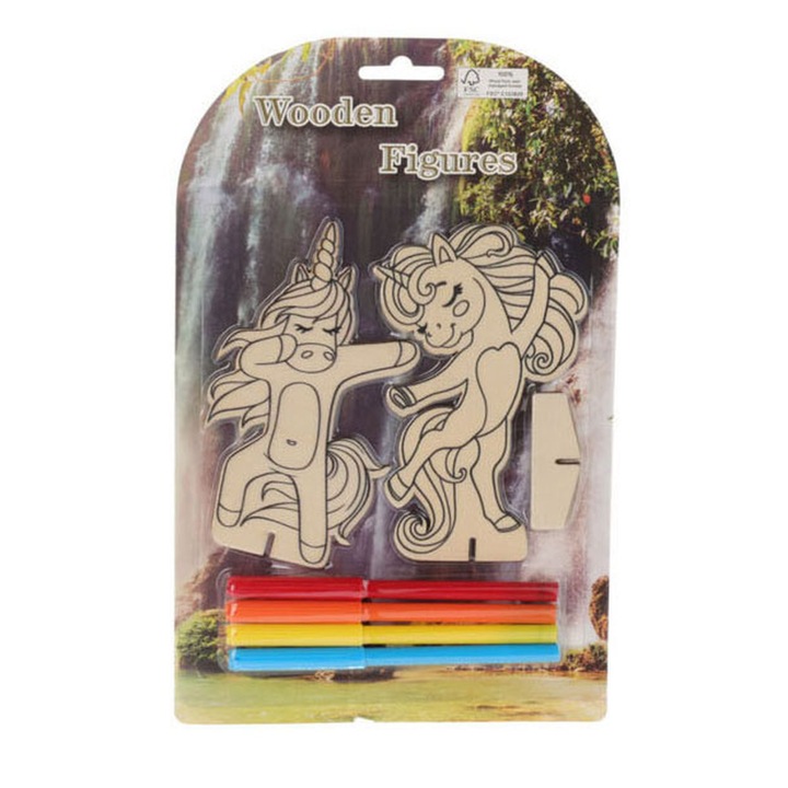/ Figurine de colorat Set creativ, 2 buc. Unicorn Set de pictura