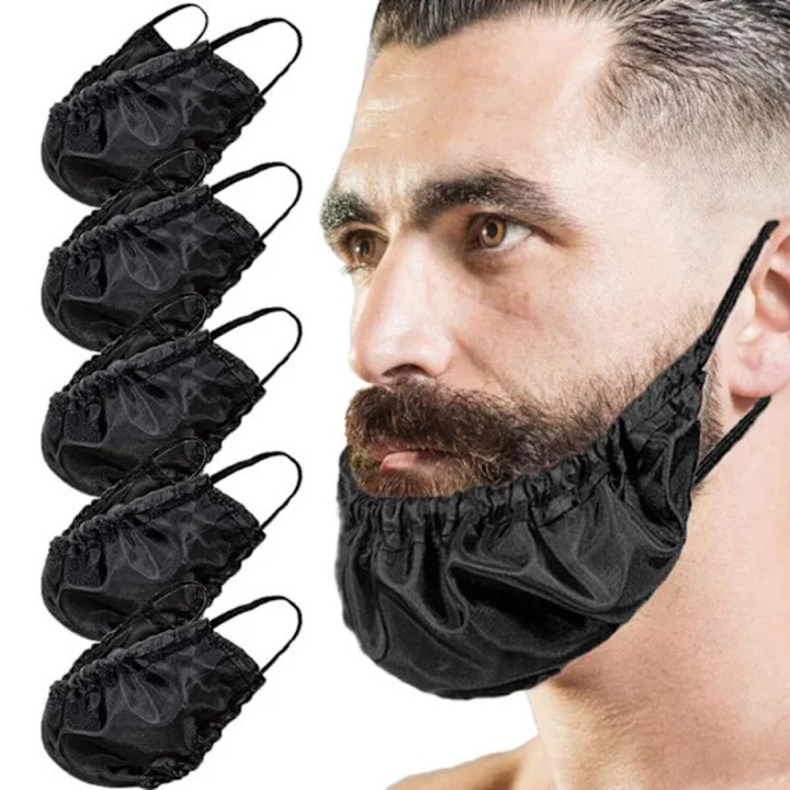 Capac protectie barba reglabil, respirabil, lavabil, elastic, negru