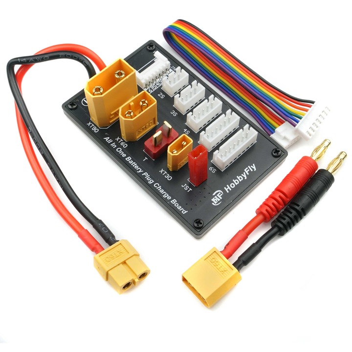Adaptor pentru incarcator XT90, XT60, XT30, T-Dean, JST, distribuitor de incarcare