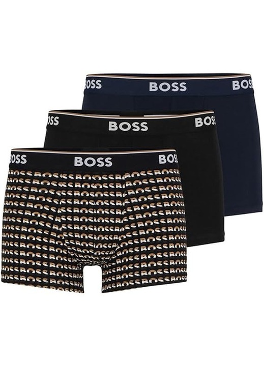Férfi boxer alsó szett, 3 db, HUGO BOSS, többszínű, XL INTL