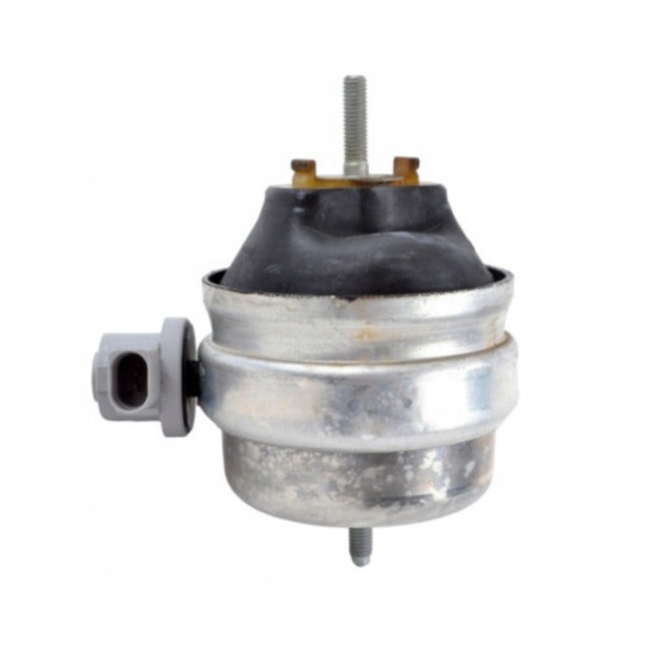 Motortartó bak/motortartó, Audi, 8E0199379BF, 2 tűs, bal, eredeti VAG, fekete/ezüst, 1 db