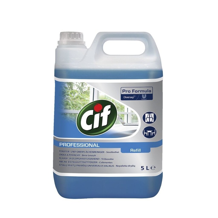 CIF Professional Glass & Multi Surface – Üveg- és Többfelületű Tisztítószer 5 L