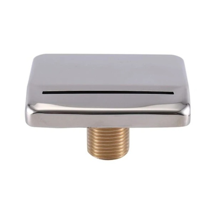 Duza de cascada pentru piscina / fantana decorativa, inox 304 durabil, filet interior 3/4", finisaj lustruit, argintiu, 1 buc, 7.5x3.5x6.5 cm