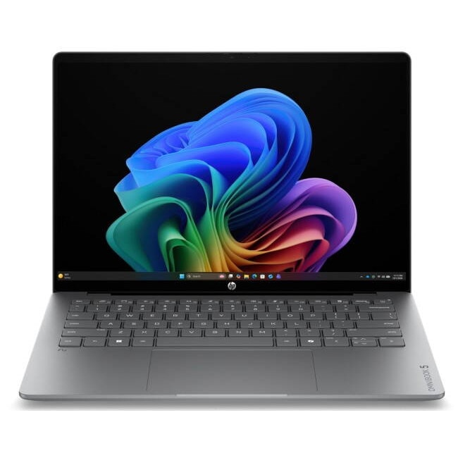 Laptop HP OmniBook 5 Ryzen AI 7 445 14inch 2K OLED 16GB 512GB Windows 11 Home Silver