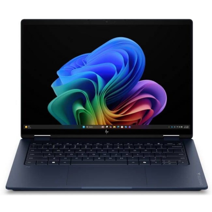 Laptop HP OmniBook X Flip 2-in-1 NG AI Ryzen AI 9 465 14inch 120Hz 3K OLED Touch 32GB 1TB Windows 11 Home Navy