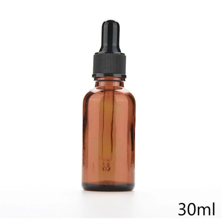 Стъклена бутилка с капкомер от кафяво стъкло 5-100ml, комплект 1 бр