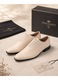 Pantofi barbati eleganti bej din piele naturala dintr-o bucata cu siret Havana GKR51TSB Marimea 44