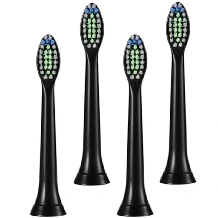 Set 4 bucati, Capete periuta de dinti compatibile cu Philips Sonicare DiamondClean, capete de schimb, Negru