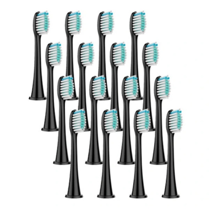Capete periuta electrica compatibile Philips Sonicare 3 6 9, set 16 buc, negru