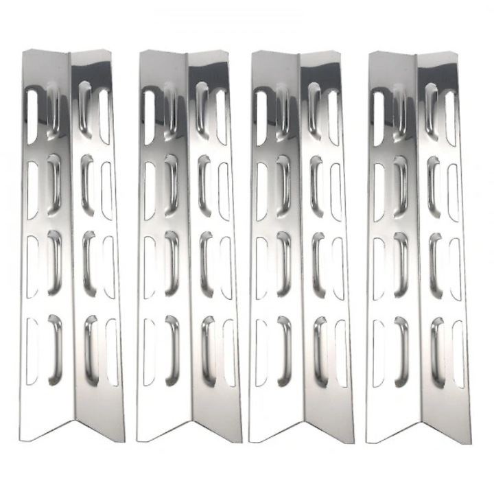 Placi incalzire inox compatibile Master Forge Perfect Flame 408x98x35mm set 4 bucati argintiu