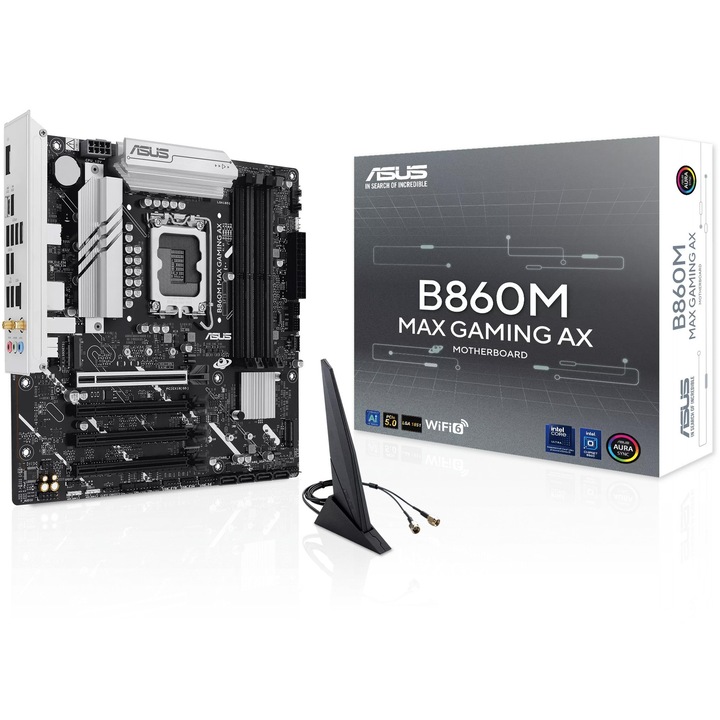 Дънна платка Asus B860M MAX GAMING AX, LGA1851, DDR5, mATX, Черен, 90MB1JZ0-M0EAY0