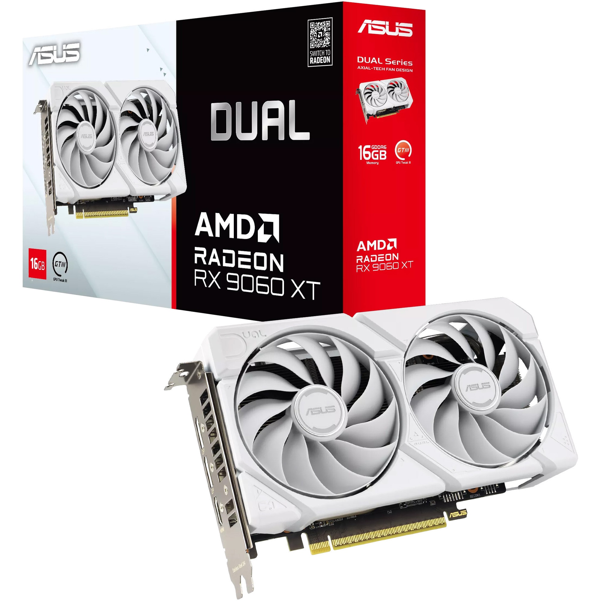 Asus Dual Radeon RX 9060 XT White Edition 16GB