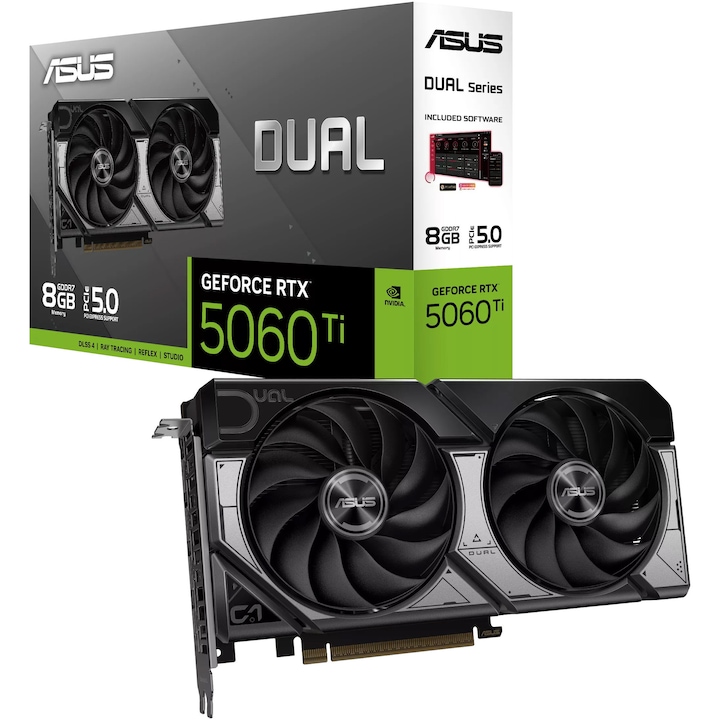 Placa video Asus Dual GeForce RTX™ 5060 Ti 8GB/8G GDDR7 90YV0MP3-M0NA00