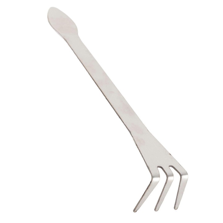 Gyökérgereblye 3 fogú, rozsdamentes acél, ergonomikus, 23x3cm