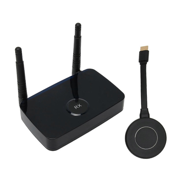 Transmitator receptor wireless HDMI 1080p 100m negru 100x240V