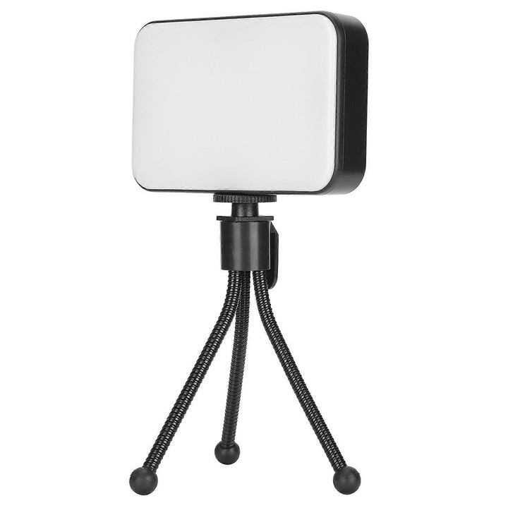 Lumina video portabila foto 112 LED-uri reglabila alb cald-alb rece 3200K-6500K 2500mAh
