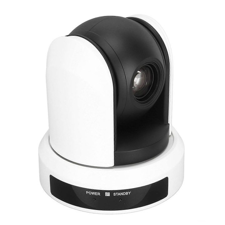 PTZ камера за конференции, 10x оптично увеличение, Full HD 1080P, USB 2.0, автофокус, панорама 355° и наклон от -30° до 90°, IR дистанционно управление, Бяло/Черно, 1 бр