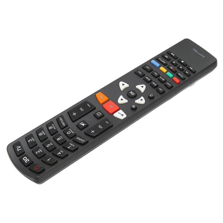 Telecomanda TV RC311 FMI3, inlocuire universala pentru TCL L50P1US L32S4690S L43P1US L50C1US L55P1US L43P2US L49P2US L55P2US L65P2US, din ABS, functioneaza cu 2 x AAA, Negru, 1 buc