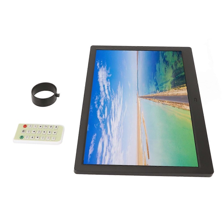 Digitális képkeret 15.4 inch, fekete, 1280x800, USB, kártyatámogatás, távirányító, 359x245mm