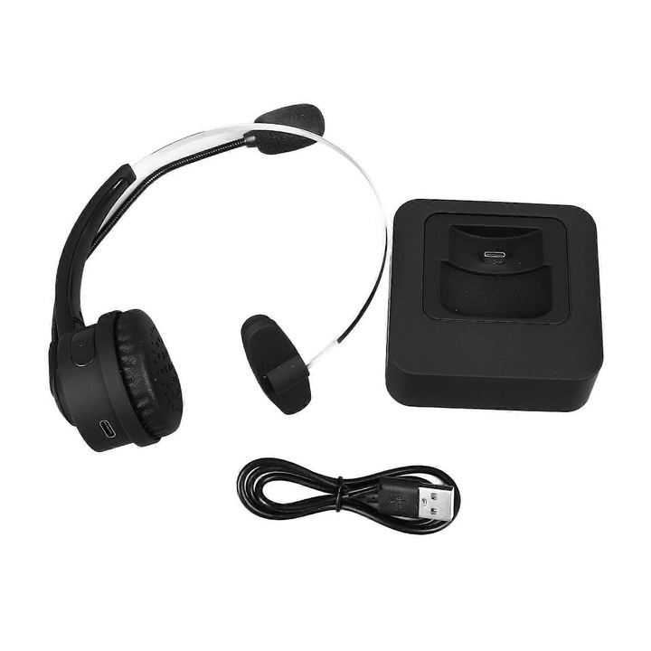 Bluetooth 5.3 telefon headset, zajcsökkentés, könnyű, fekete, univerzális