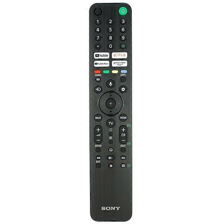 RMF-TX520P csere TV távirányító, kompatibilis az A80J/X80J/X85J/X90J sorozatokkal (KD/XR 43/50/55/65/75/85/77/90), 4K/8K Smart televíziókhoz, hangfunkcióval és mikrofonnal, Bluetooth párosítást és Wi‑Fi kapcsolatot igényel, Fekete, 1 db