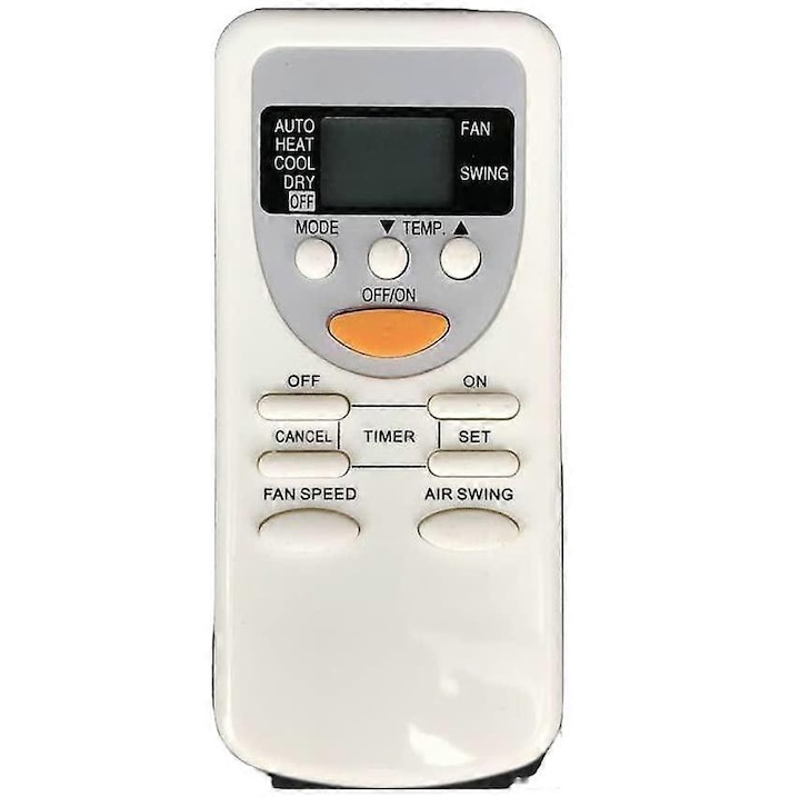 Távirányító légkondicionálóhoz A75C2665, kompatibilis a Panasonic A75C2664/A75C2953/CS-PC7KKD/CS-PA7GKD modellekkel, érzékeny gombok, elemek és kézikönyv nélkül, fehér, 1 db