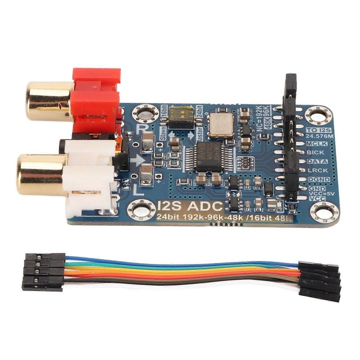 Modul captura audio I2S ADC, master slave, PCB, 24bit, 192k