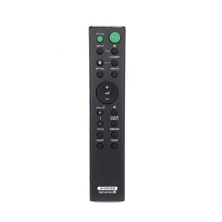 Telecomanda inlocuitoare RMT-AH100U, compatibila cu Sony HT-CT180/HT-CT780, din ABS, necesita 2 x AAA (baterii neincluse), negru, 1 buc