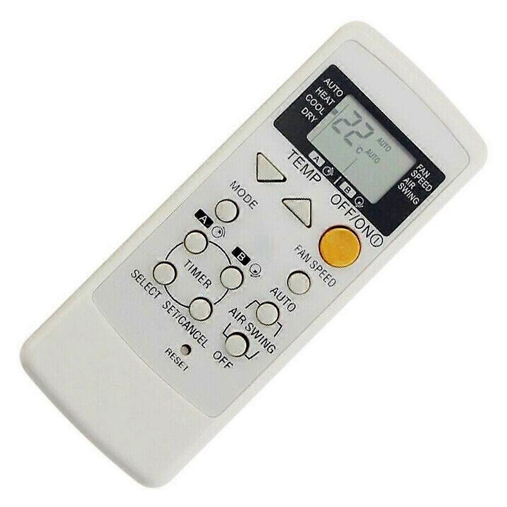 Távirányító légkondicionálóhoz A75C2563, kompatibilis Panasonic, helyettesítő A75C2565/A75C2432, ABS-ből, 2 x AAA elemet igényel (elemek nem tartozék), fehér, 1 db