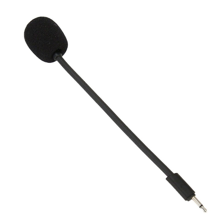 Csere mikrofon Quantum 100-hoz, levehető, 2.5 mm-es csatlakozó, zajcsökkentéssel, 360°-ban forgatható rugalmas kar, fekete, 1 db.