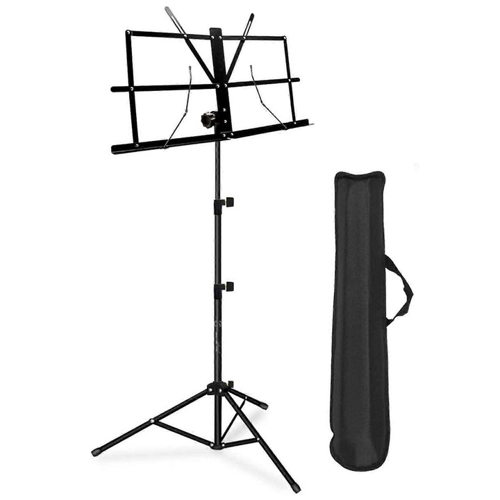 Kottatartó állvány összecsukható fém állítható fekete 70x140cm szett tokkal