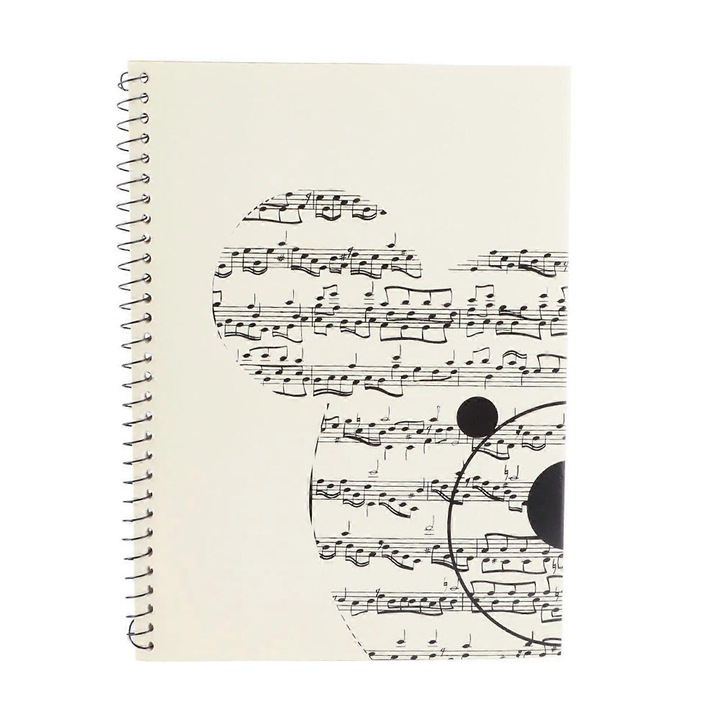 Caiet muzical, 50 pagini, coperta urs galben, 21x29.7cm