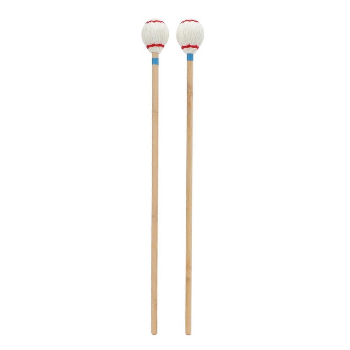Set 2 Bete Marimba, bumbac si bambus, alb, 42cm