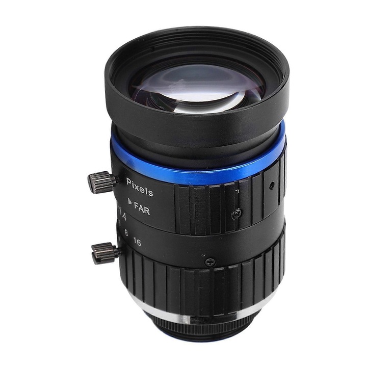 Kamera objektív 8MP 50mm manuális alumínium fekete