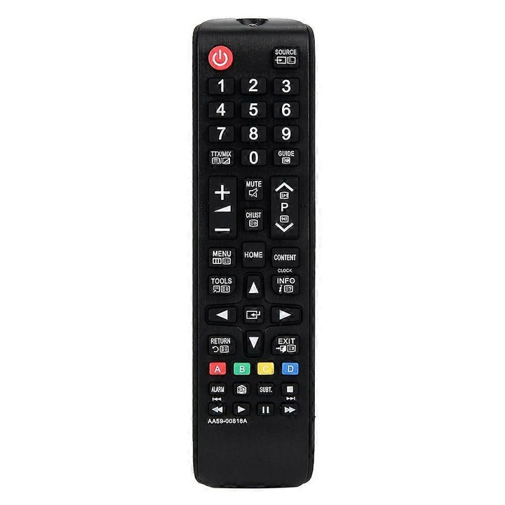 Telecomanda multifunctionala TV, 17.5x4.5x2cm, ABS, negru