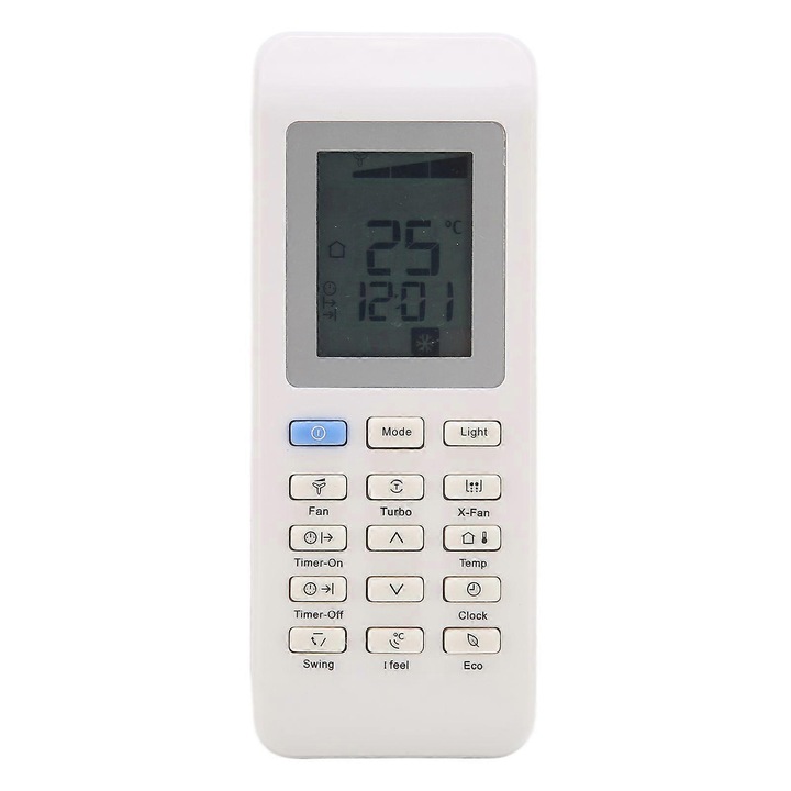 Electrolux kompatibilis YAK1F csere légkondicionáló távirányító, tartós ABS-ből, 2 x AAA (elemek nem tartozék), fehér, 1 db