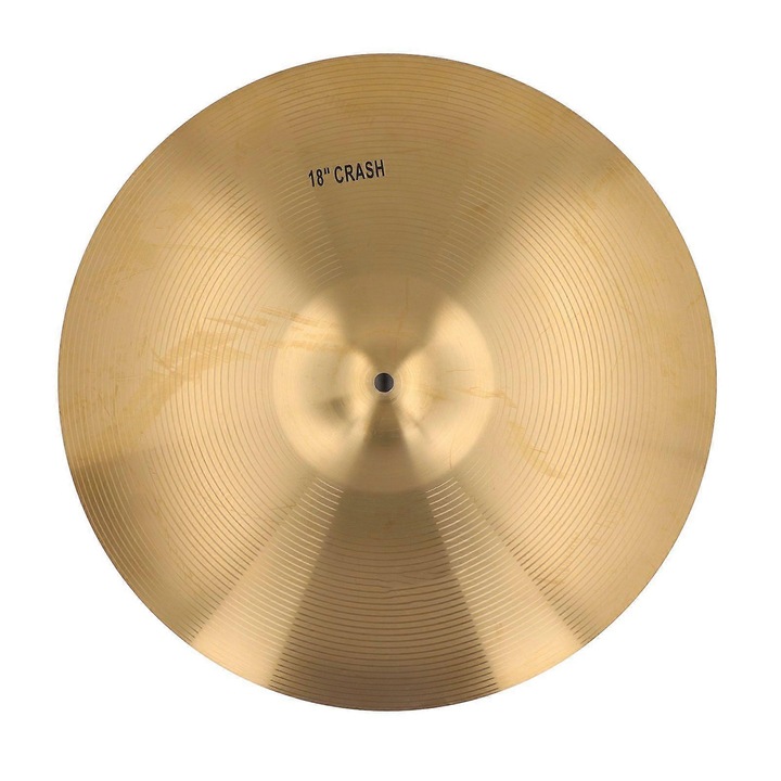 Cimbal crash / cymbal 18 inch din alama, sunet clar si stralucitor, durabil, auriu, 1 buc