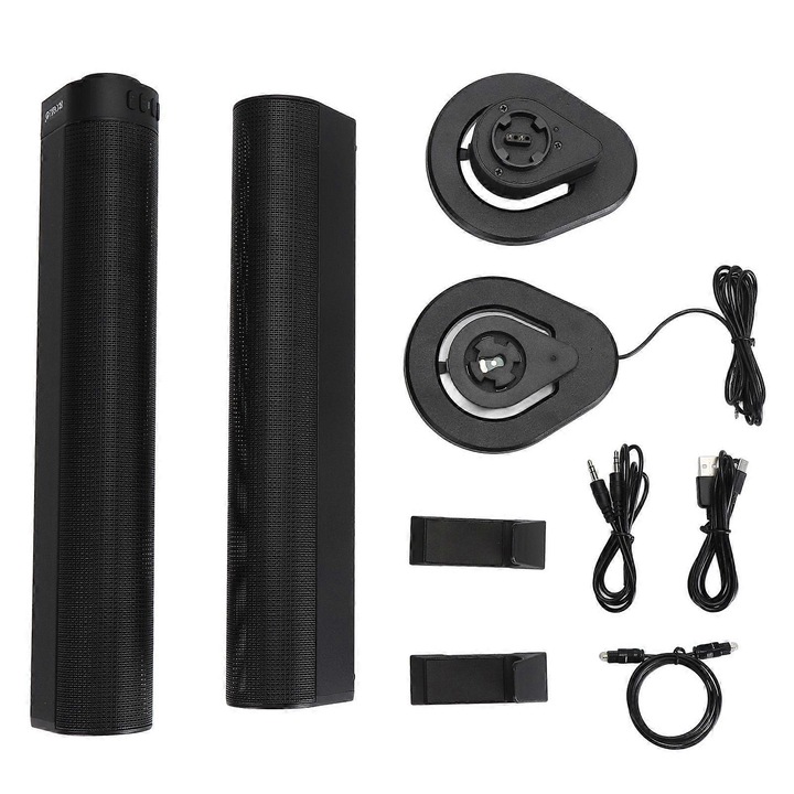 Boxe wireless set 40W, 4 drivere, negru, 2x10Wx4