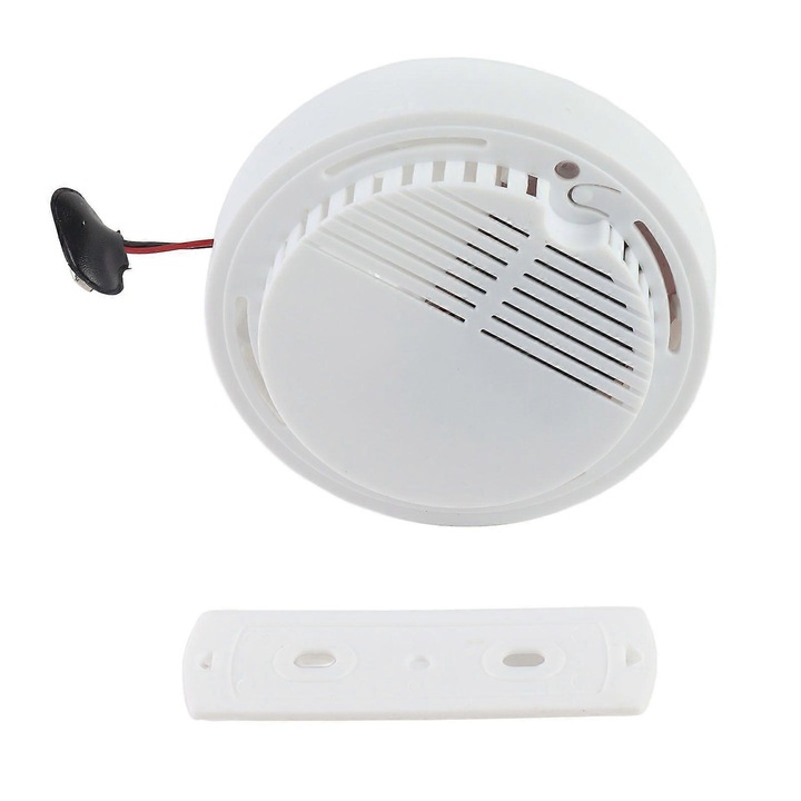 Független fotoelektromos füstérzékelő 80db, vezeték nélküli, fehér, 10.7x3.5cm
