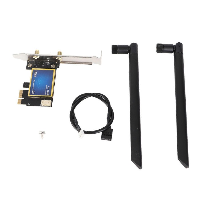Kétsávos Wi-Fi PCIE kártya 1200Mbps Bluetooth 4.0 fekete