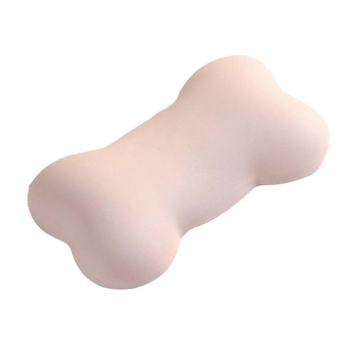 Egér és billentyűzet csuklótámasz párna, ergonomikus, PU bőr és szilikon, vízálló, foltálló, fehér, 1 db