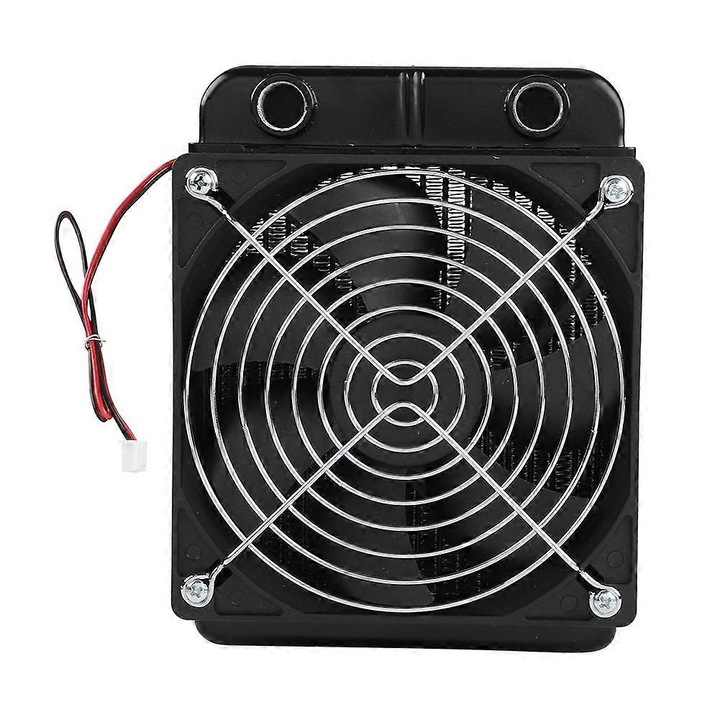 CPU vízhűtő radiátor, 18 csöves, fekete, 155x120x58mm