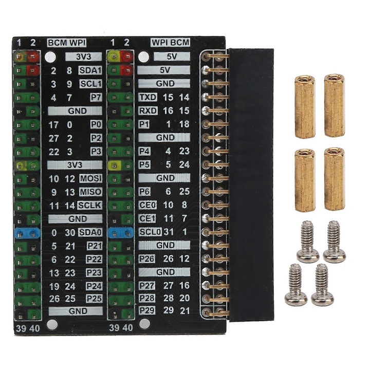 Kétoldalas PCB bővítőkártya Raspberry Pi 400-hoz 40.2x56.2mm