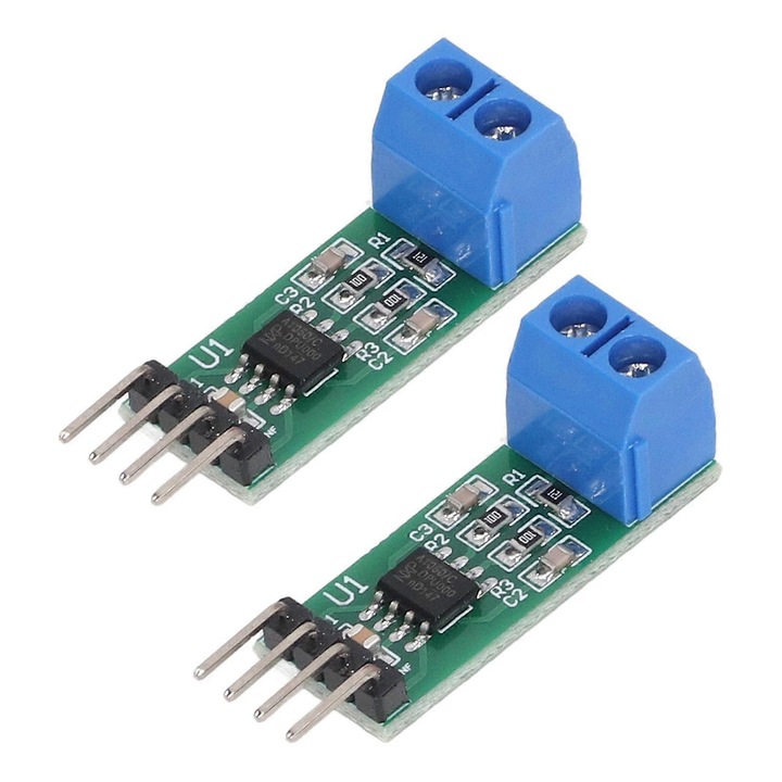 Modul transceiver CAN Bus TJA1050, viteza inalta 1M b/s, tensiune 4.75-5.25V, compatibil logic 3.3/5V, verde/albastru, 2 bucati