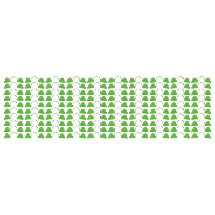 Set 100 cleme duble din plastic pentru sere, rezistente, 6mm