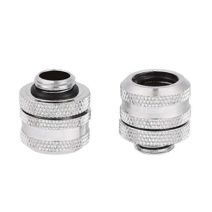 2 db kompressziós szerelvény készlet, 14MM, króm, sárgaréz, szilikon tömítés, 12.9x4.5mm