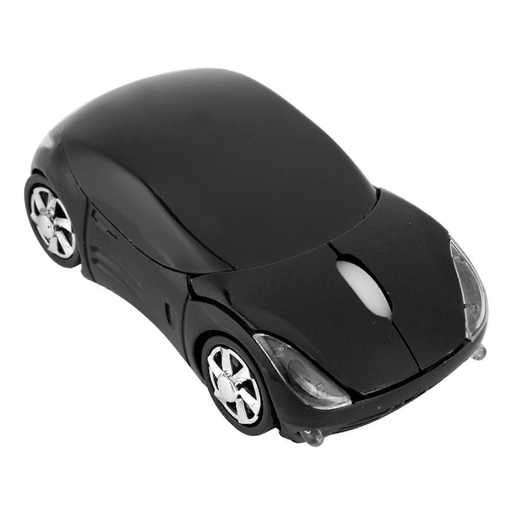 Egér optikai vezeték nélküli 1600 DPI fekete 10x5.5x3.5cm