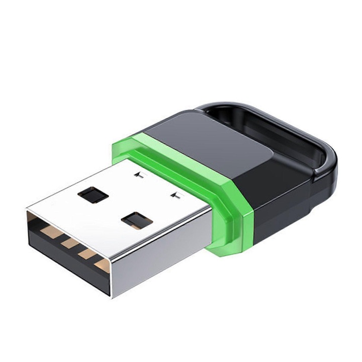 USB vezeték nélküli BT5.3 adapter, 50Mbps, fekete, 30m hatótávolság