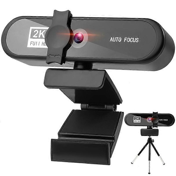 Уеб камера 4K, автофокус, микрофон, USB, 150см кабел, 120 ъгъл, черна